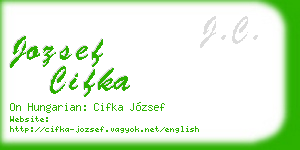 jozsef cifka business card